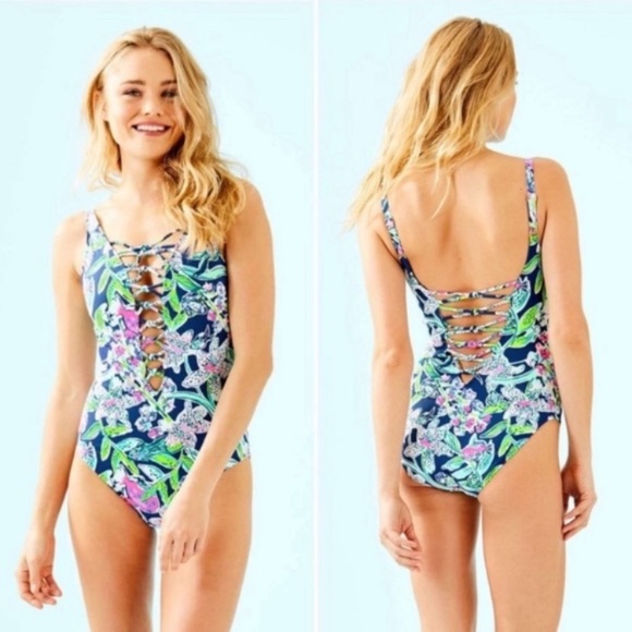 Lilly Pulitzer Other - LILLY PULITZER Isle Navy Blue One Piece Swimsuit